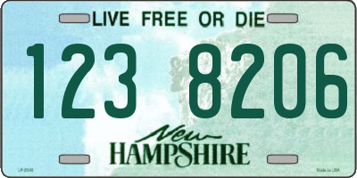 NH license plate 1238206