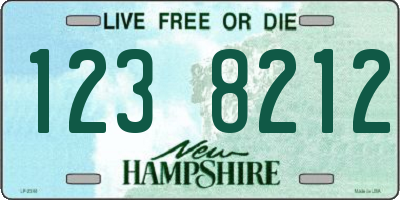 NH license plate 1238212