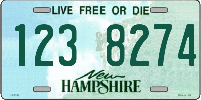 NH license plate 1238274