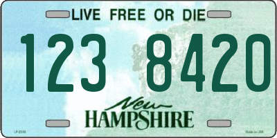 NH license plate 1238420