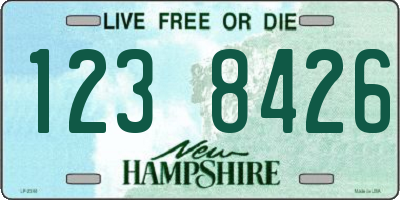 NH license plate 1238426