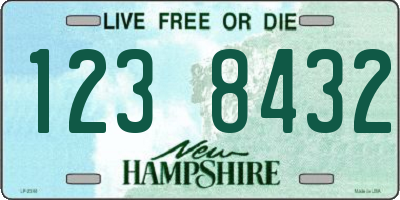 NH license plate 1238432