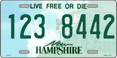 NH license plate 1238442