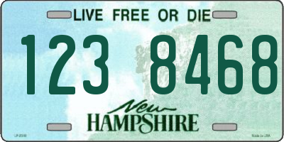 NH license plate 1238468