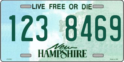 NH license plate 1238469