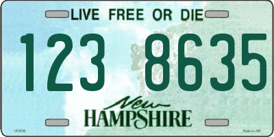 NH license plate 1238635