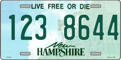 NH license plate 1238644