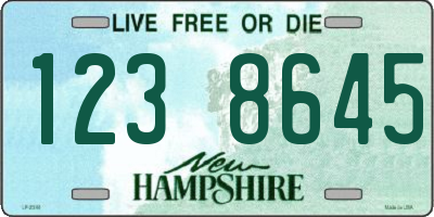 NH license plate 1238645