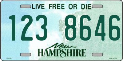 NH license plate 1238646