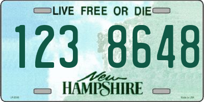 NH license plate 1238648