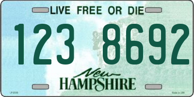 NH license plate 1238692