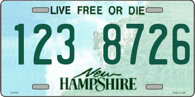 NH license plate 1238726