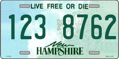 NH license plate 1238762