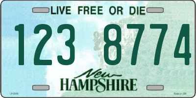 NH license plate 1238774