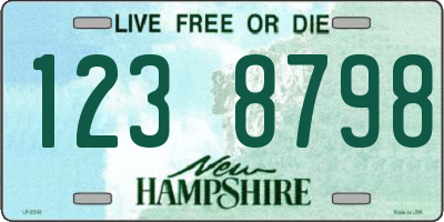 NH license plate 1238798