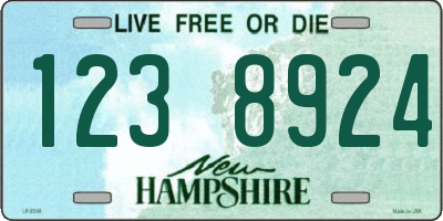 NH license plate 1238924
