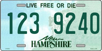 NH license plate 1239240