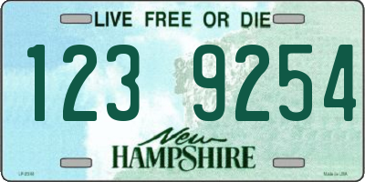 NH license plate 1239254
