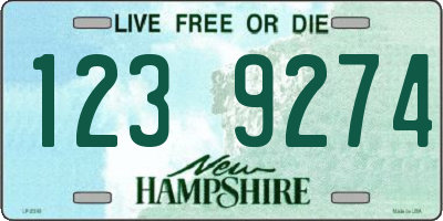 NH license plate 1239274