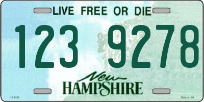 NH license plate 1239278