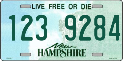 NH license plate 1239284
