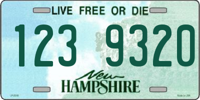 NH license plate 1239320