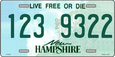 NH license plate 1239322
