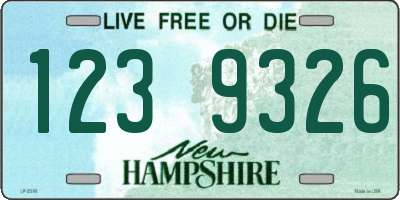 NH license plate 1239326