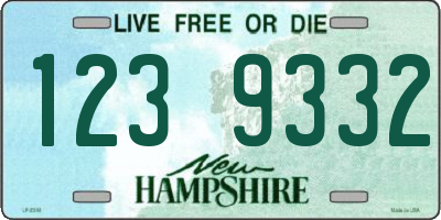 NH license plate 1239332