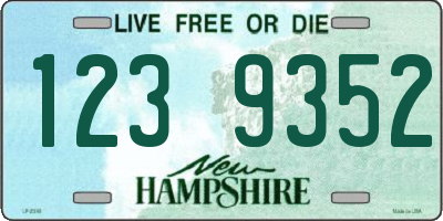NH license plate 1239352