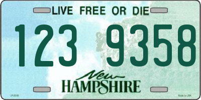 NH license plate 1239358