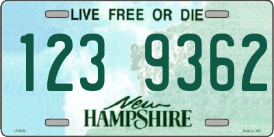 NH license plate 1239362