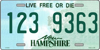 NH license plate 1239363