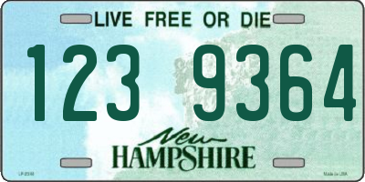 NH license plate 1239364
