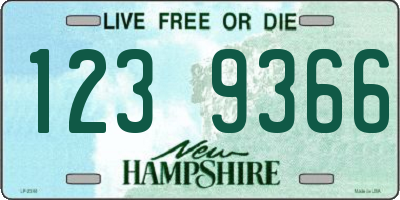 NH license plate 1239366