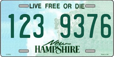 NH license plate 1239376