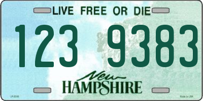 NH license plate 1239383