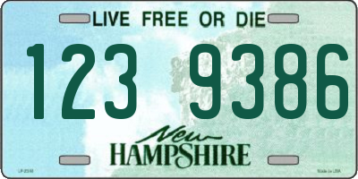 NH license plate 1239386