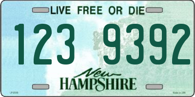 NH license plate 1239392