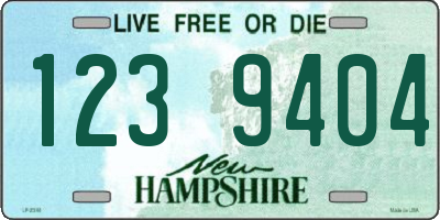 NH license plate 1239404