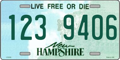 NH license plate 1239406