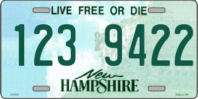 NH license plate 1239422
