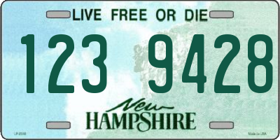 NH license plate 1239428