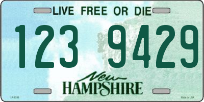 NH license plate 1239429