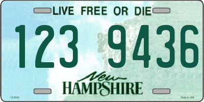 NH license plate 1239436