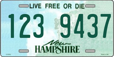 NH license plate 1239437