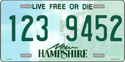 NH license plate 1239452