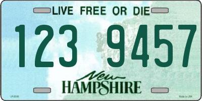 NH license plate 1239457