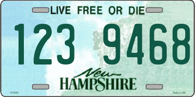 NH license plate 1239468