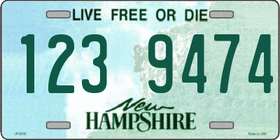 NH license plate 1239474